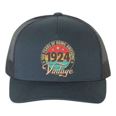 Vintage 1924 100 Years Of Being Awesome Yupoong Adult 5-Panel Trucker Hat