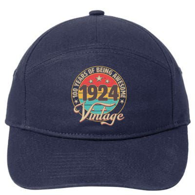 Vintage 1924 100 Years Of Being Awesome 7-Panel Snapback Hat