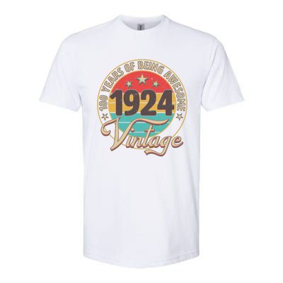 Vintage 1924 100 Years Of Being Awesome Softstyle® CVC T-Shirt