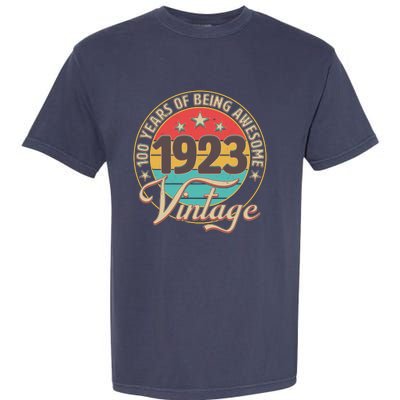 Vintage 1923 100 Years Of Being Awesome Garment-Dyed Heavyweight T-Shirt