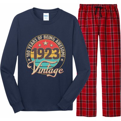 Vintage 1923 100 Years Of Being Awesome Long Sleeve Pajama Set