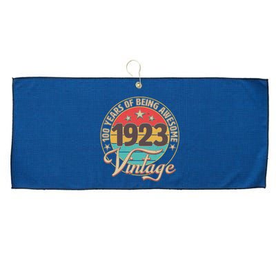 Vintage 1923 100 Years Of Being Awesome Large Microfiber Waffle Golf Towel