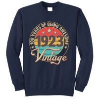 Vintage 1923 100 Years Of Being Awesome Tall Sweatshirt