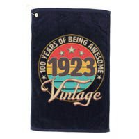 Vintage 1923 100 Years Of Being Awesome Platinum Collection Golf Towel