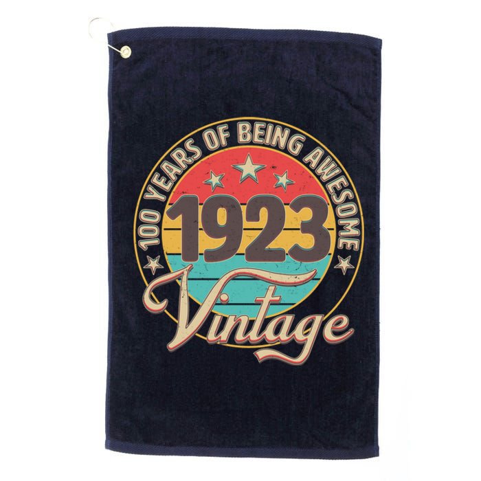 Vintage 1923 100 Years Of Being Awesome Platinum Collection Golf Towel