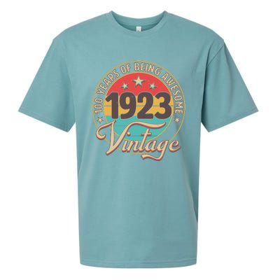 Vintage 1923 100 Years Of Being Awesome Sueded Cloud Jersey T-Shirt