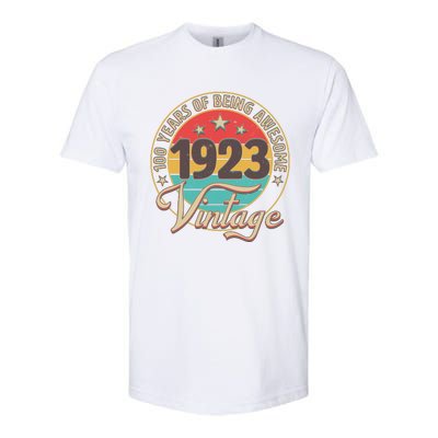 Vintage 1923 100 Years Of Being Awesome Softstyle CVC T-Shirt