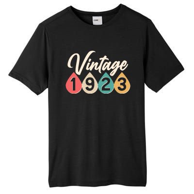 Vintage 1923 100th Birthday Retro Teardrop Design Tall Fusion ChromaSoft Performance T-Shirt