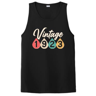 Vintage 1923 100th Birthday Retro Teardrop Design PosiCharge Competitor Tank