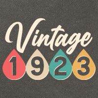 Vintage 1923 100th Birthday Retro Teardrop Design Cotton Canvas Backpack