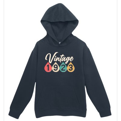 Vintage 1923 100th Birthday Retro Teardrop Design Urban Pullover Hoodie