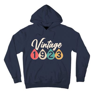 Vintage 1923 100th Birthday Retro Teardrop Design Tall Hoodie