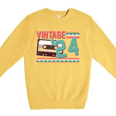 Vintage 1924 100th Birthday Cassette Tape Premium Crewneck Sweatshirt