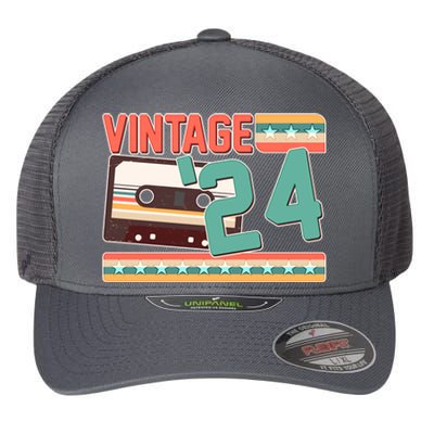 Vintage 1924 100th Birthday Cassette Tape Flexfit Unipanel Trucker Cap