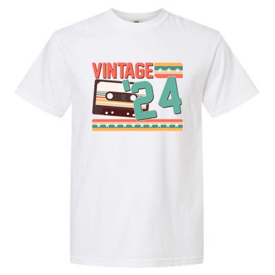 Vintage 1924 100th Birthday Cassette Tape Garment-Dyed Heavyweight T-Shirt