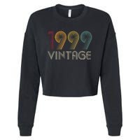 Vintage 1999  24th Birthday Gifts 24 Years Old Cropped Pullover Crew