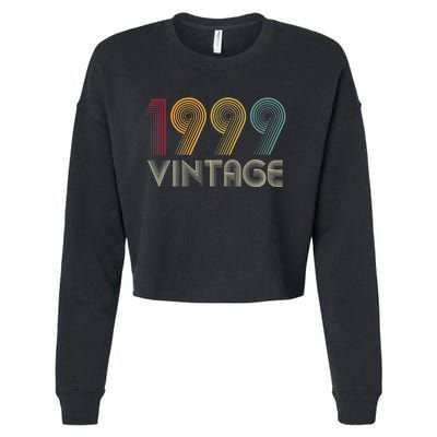 Vintage 1999  24th Birthday Gifts 24 Years Old Cropped Pullover Crew