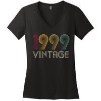 Vintage 1999  24th Birthday Gifts 24 Years Old Women's V-Neck T-Shirt