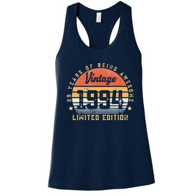 Vintage 1994 29 Year Old Gifts For Women 29th Birthday Women's Racerback Tank