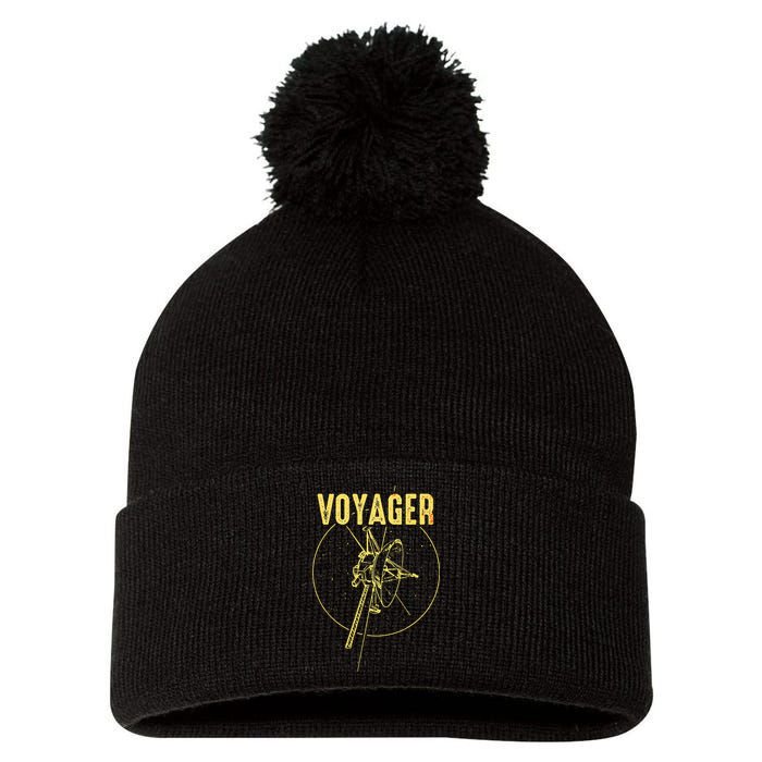 Voyager 1 & 2 Space Probe Solar System Astronomy Spaceflight Pom Pom 12in Knit Beanie