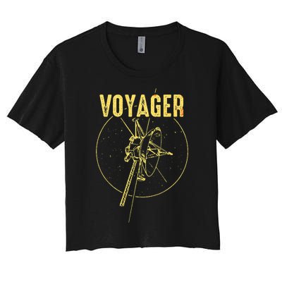 Voyager 1 & 2 Space Probe Solar System Astronomy Spaceflight Women's Crop Top Tee