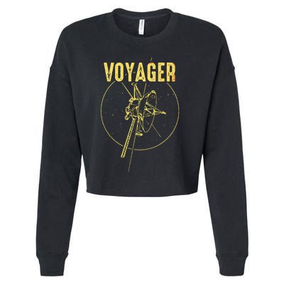 Voyager 1 & 2 Space Probe Solar System Astronomy Spaceflight Cropped Pullover Crew