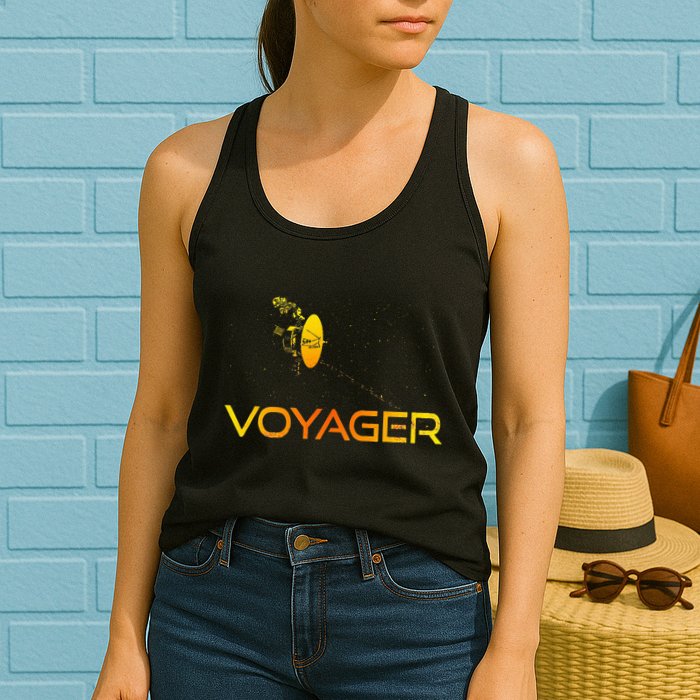 Voyager 1 & 2 Space Probe Solar System Astronomy Spaceflight Womens Tank Top