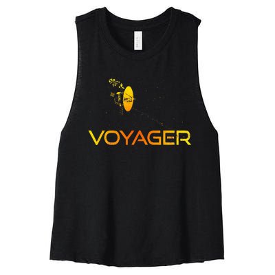 Voyager 1 & 2 Space Probe Solar System Astronomy Spaceflight Women's Racerback Cropped Tank