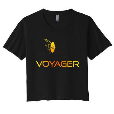 Voyager 1 & 2 Space Probe Solar System Astronomy Spaceflight Women's Crop Top Tee