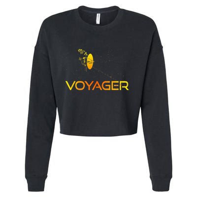 Voyager 1 & 2 Space Probe Solar System Astronomy Spaceflight Cropped Pullover Crew