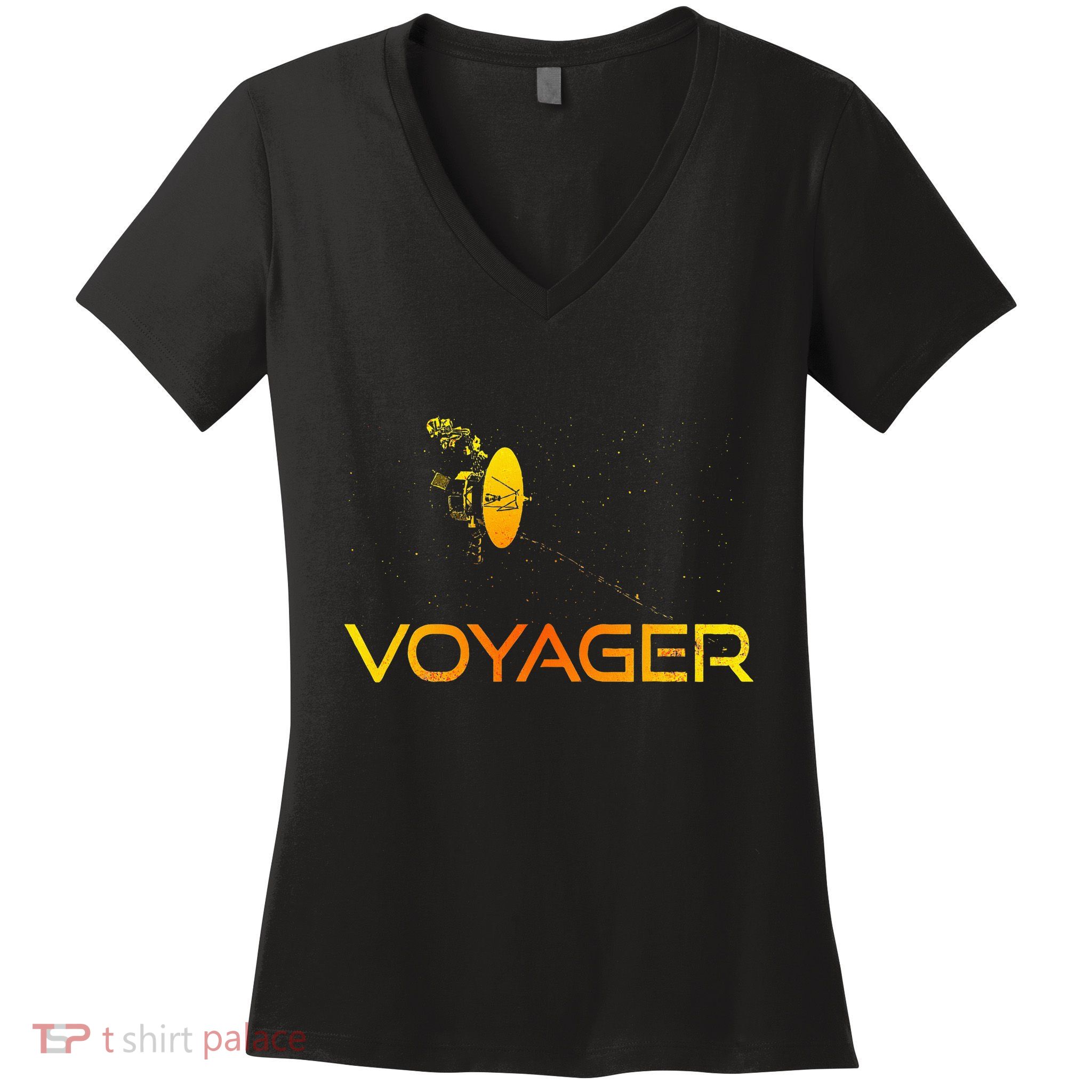 Voyager 1 & 2 Space Probe Solar System Astronomy Spaceflight Women's V-Neck T-Shirt