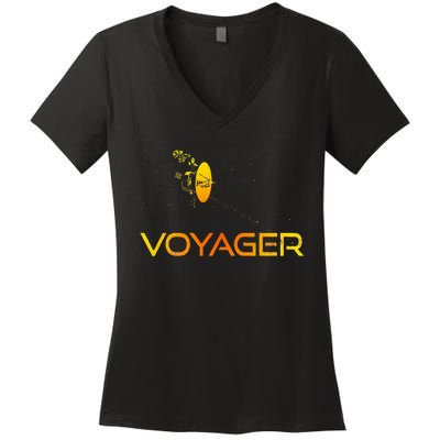 Voyager 1 & 2 Space Probe Solar System Astronomy Spaceflight Women's V-Neck T-Shirt