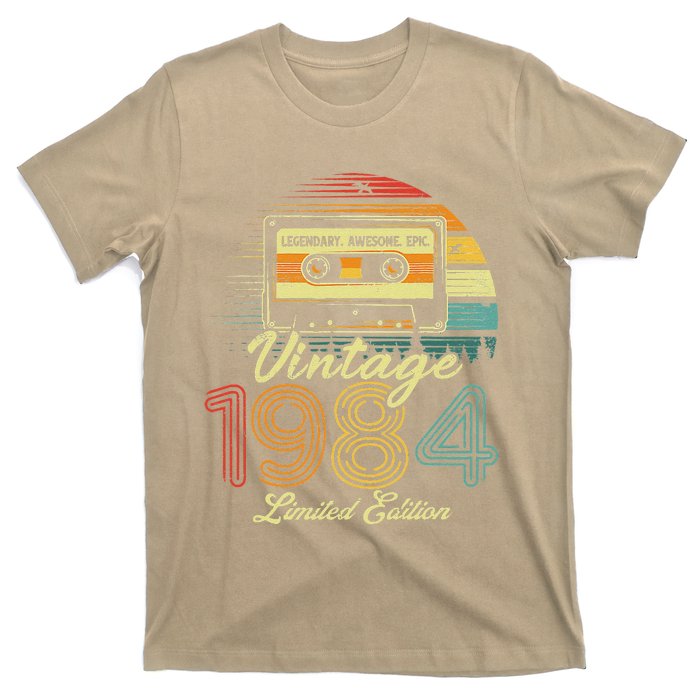 Vintage 1984 39th Birthday Gift 39 Years Old Cassette Tape T-Shirt