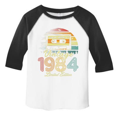 Vintage 1984 39th Birthday Gift 39 Years Old Cassette Tape Toddler Fine Jersey T-Shirt