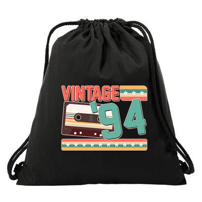Vintage 1994 30th Birthday Cassette Tape Drawstring Bag