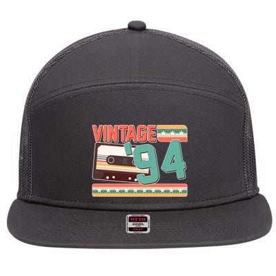 Vintage 1994 30th Birthday Cassette Tape 7 Panel Mesh Trucker Snapback Hat