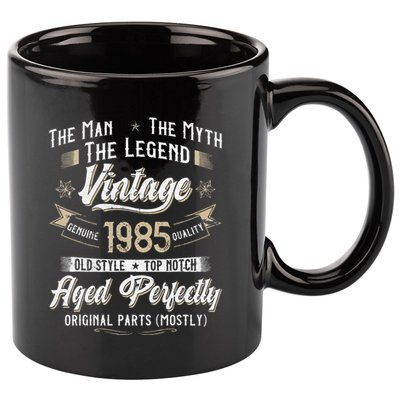 Vintage 1985 38th Birthday Gift 38 Years Old 11oz C Handle Ceramic Mug