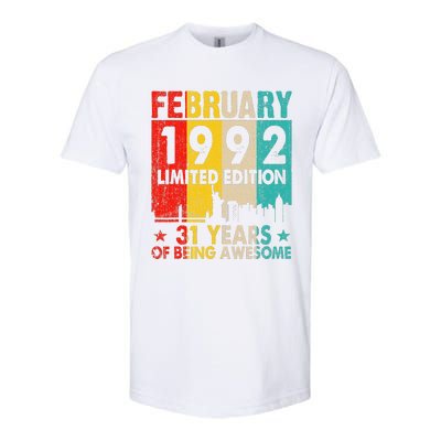 Vintage 1992 31 Yrs Old Made In February 1992 31st Birthday Softstyle® CVC T-Shirt