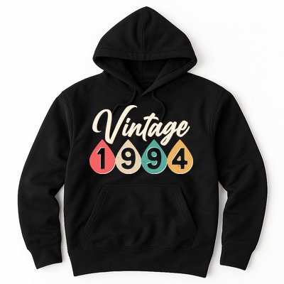 Vintage 1994 30th Birthday Retro Teardrop Design Hoodie