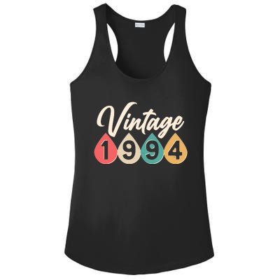 Vintage 1994 30th Birthday Retro Teardrop Design Ladies PosiCharge Competitor Racerback Tank