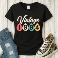 Vintage 1994 30th Birthday Retro Teardrop Design Womens T-Shirt