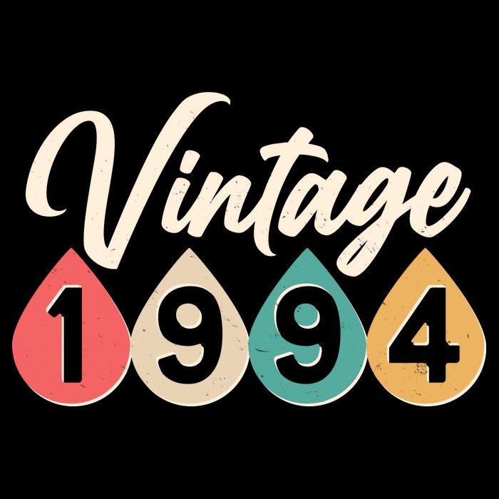 Vintage 1994 30th Birthday Retro Teardrop Design Womens T-Shirt