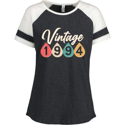 Vintage 1994 30th Birthday Retro Teardrop Design Enza Ladies Jersey Colorblock Tee