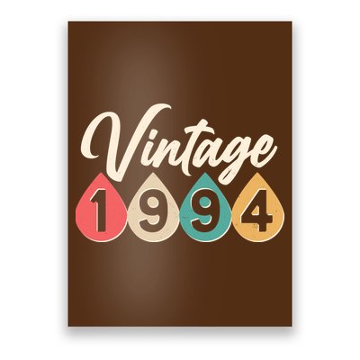 Vintage 1994 30th Birthday Retro Teardrop Design Poster