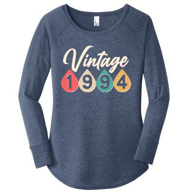 Vintage 1994 30th Birthday Retro Teardrop Design Women's Perfect Tri Tunic Long Sleeve Shirt