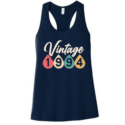 Vintage 1994 30th Birthday Retro Teardrop Design Women's Racerback Tank