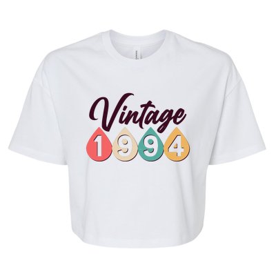 Vintage 1994 30th Birthday Retro Teardrop Design Bella+Canvas Jersey Crop Tee