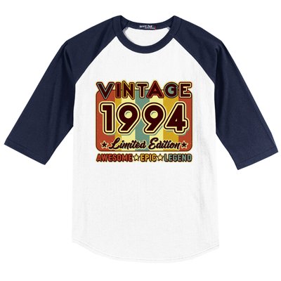 Vintage 1994 30th Birthday Limited Edition Awesome Epic Legend Baseball Sleeve Shirt