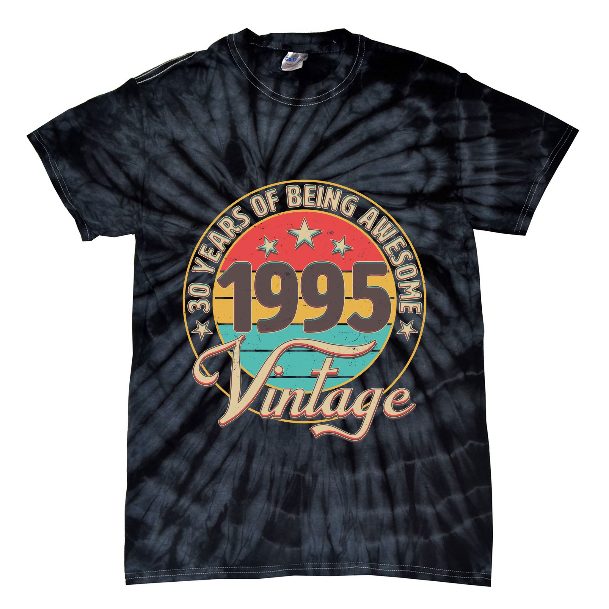 Vintage 1995 30 Years Of Being Awesome Tie-Dye T-Shirt