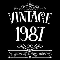 Vintage 1987 38 Years Of Being Awesome 38th Birthday Tall T-Shirt